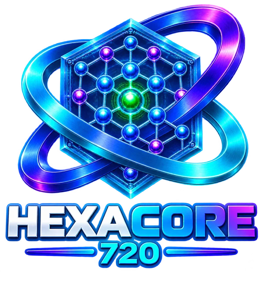 Logo HexaCore720 — núcleo hexagonal de 19 celdas
